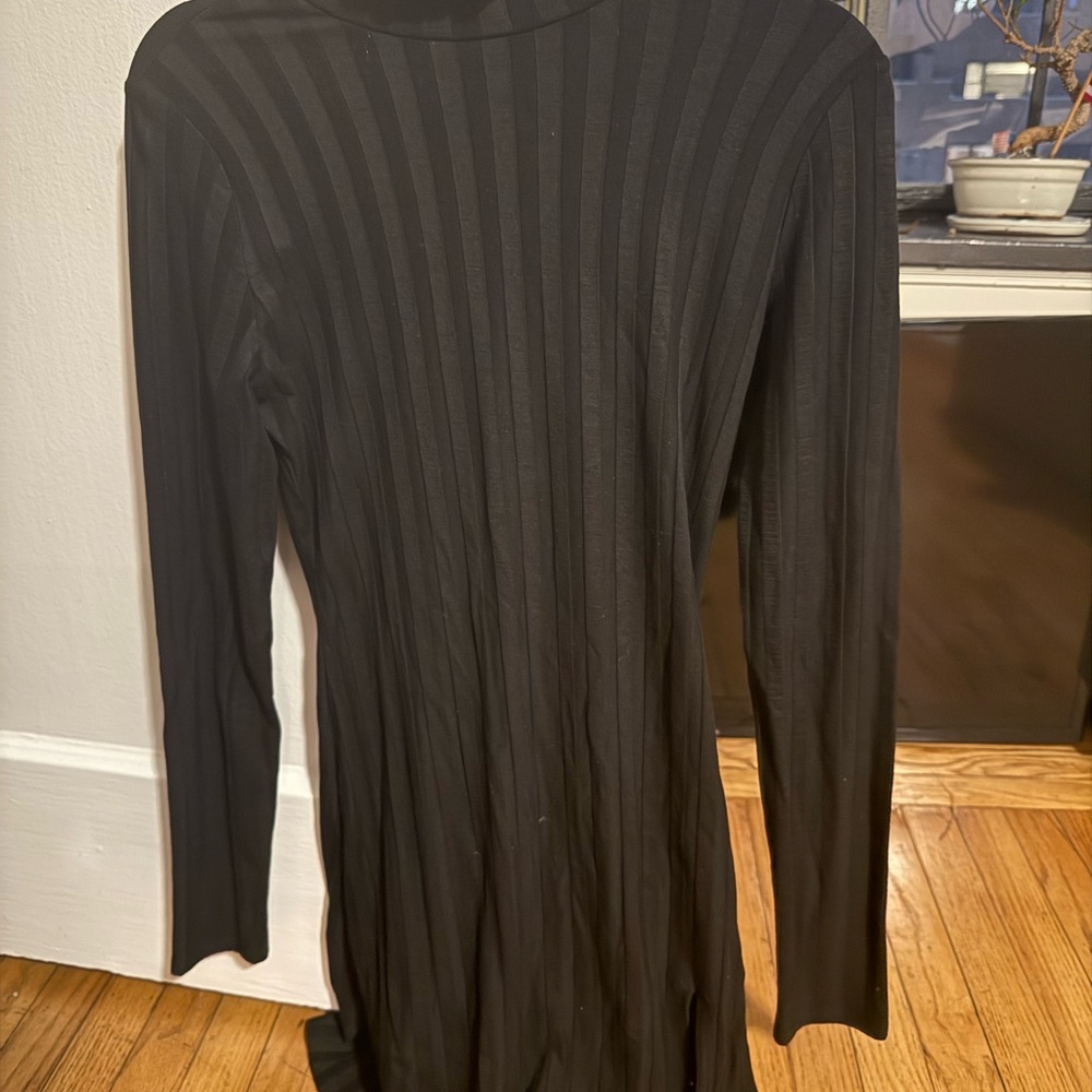 Reformation Charcoal Ribbed Knit Top
